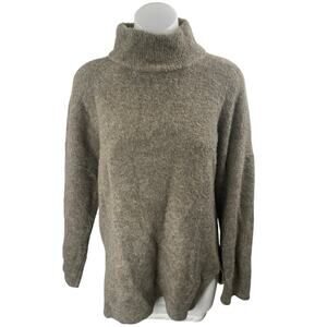 Abercrombie & Fitch Women's Gray Wool Turtleneck Long Sleeve Sweater Top Size M